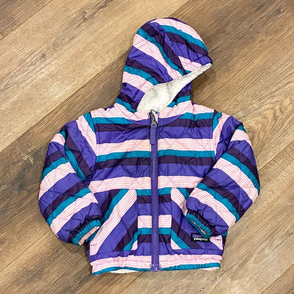 Patagonia Purple Stripe Jacket Coat 12m